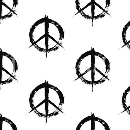 Peace Sign Patterned Wallpaper | Luxe Walls - Removable Wallpapers