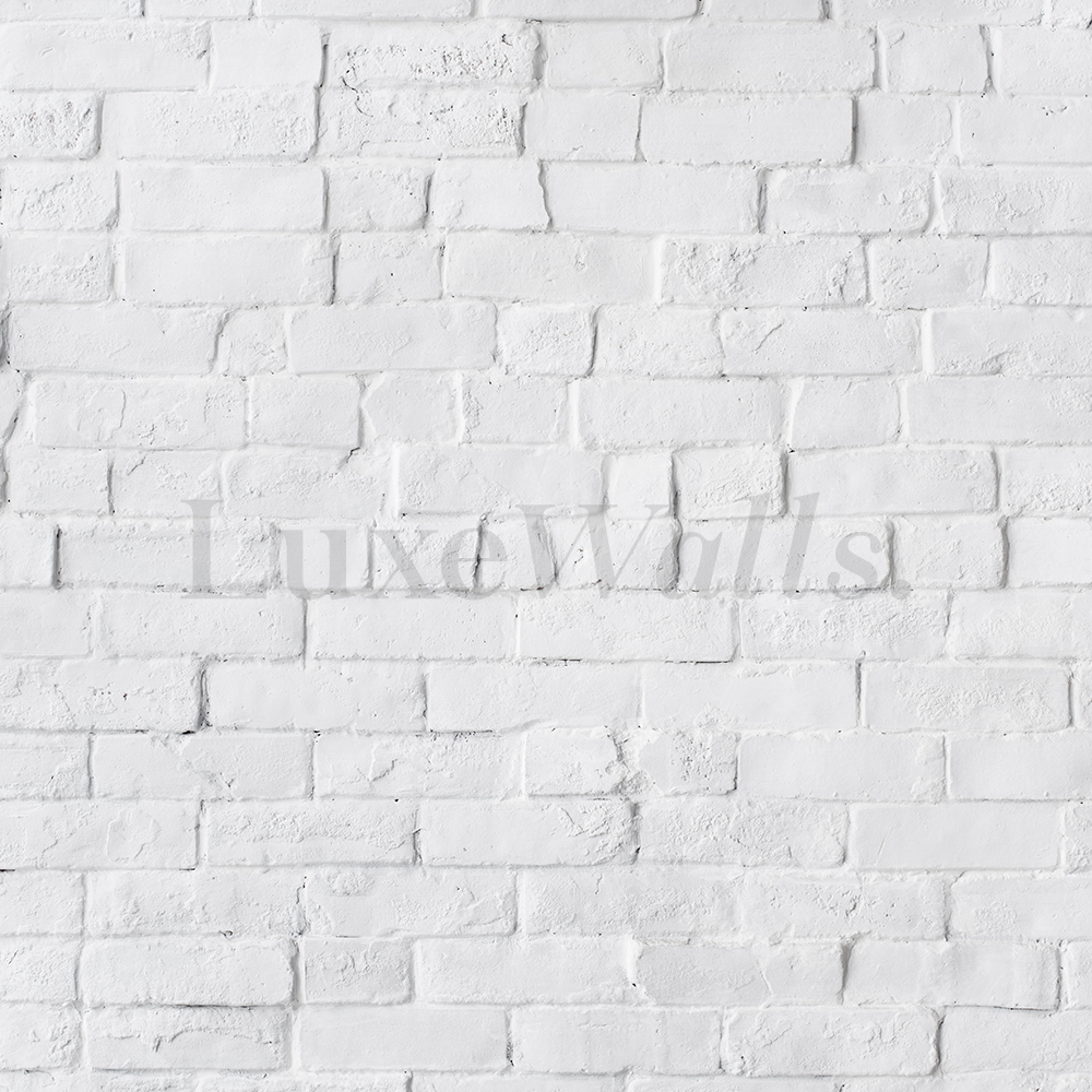 Industrial White Brick Wall | Luxe Walls - Removable Wallpapers