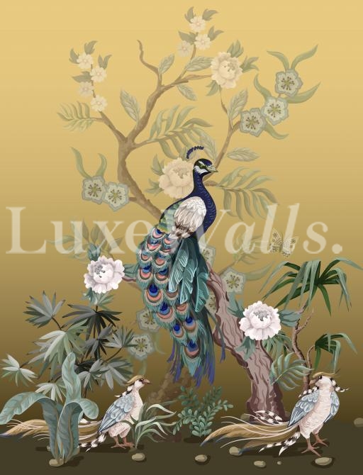 Proud Peacock Wallpaper | Luxe Walls - Removable Wallpapers