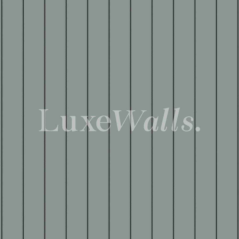 Green Frost Wood Panel Wallpaper | Luxe Walls - Removable Wallpapers