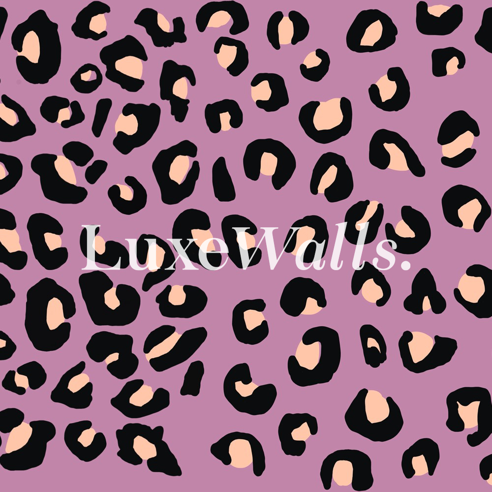 Leopard Print Wallpaper - Purple | Luxe Walls - Removable Wallpapers