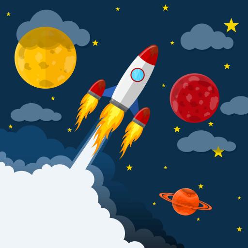Space Cartoon Wallpaper | Luxe Walls - Removable Wallpapers